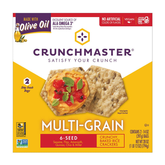 Crunchmaster 6-seed multi-grain crackers 28 oz