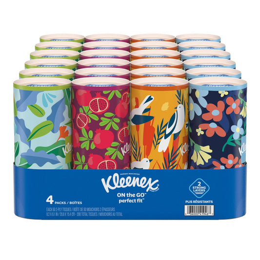 Kleenex On the Go Perfect Fit facial tissues 24-pack