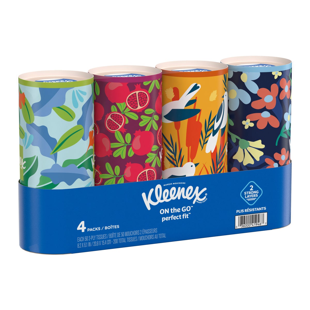 Kleenex 2-ply facial tissue boxes for travel and home
