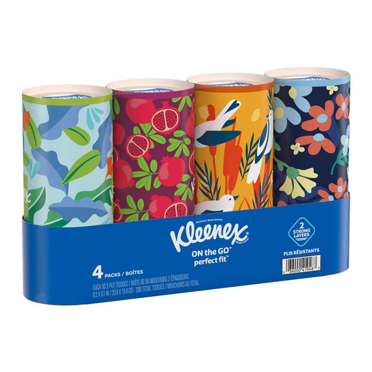 Kleenex 2-ply facial tissue boxes for travel and home