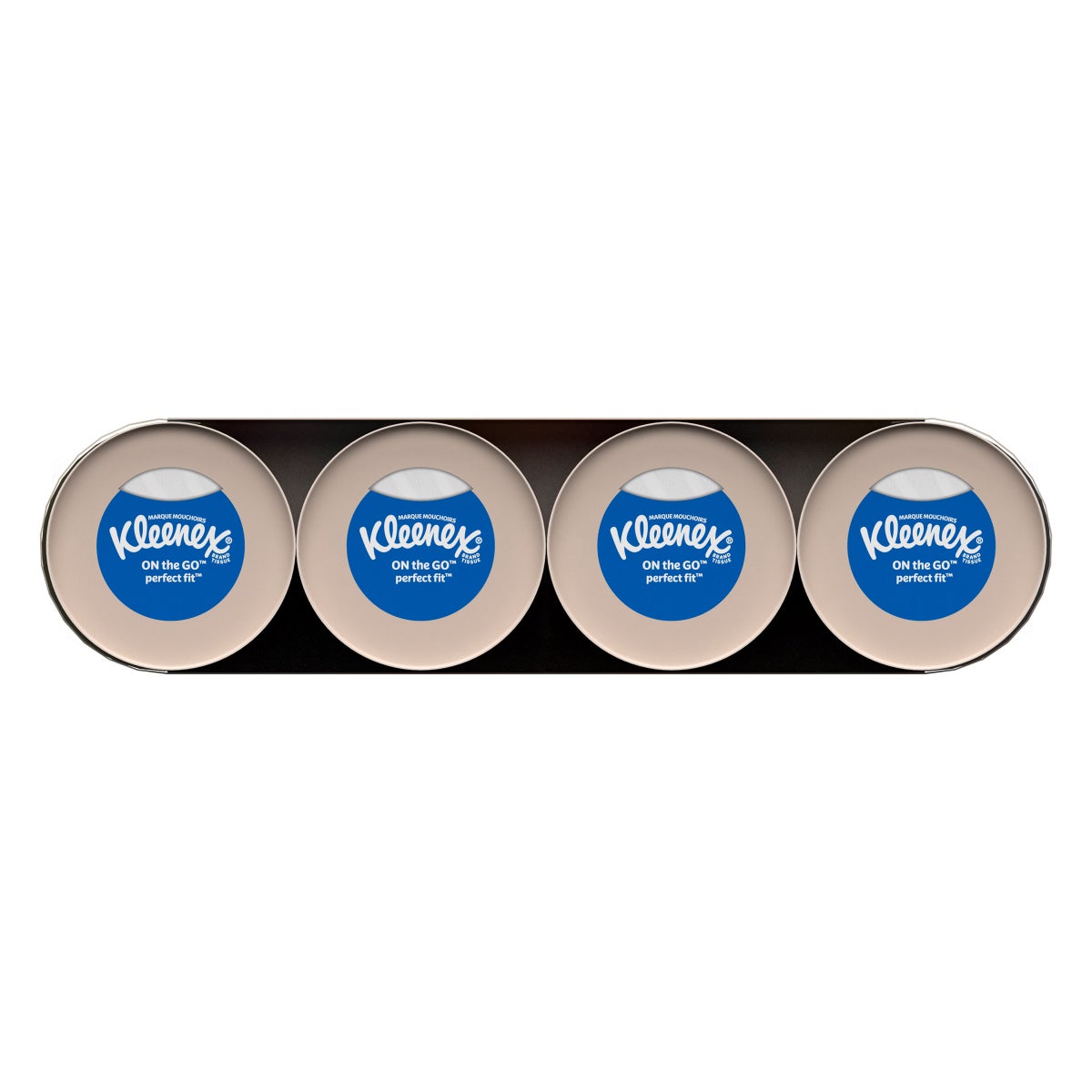 Compact Kleenex tissue pack with 50 tissues per box
