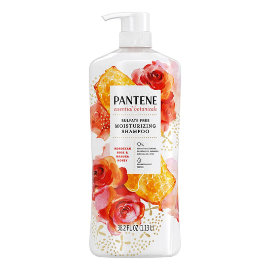 Pantene Essential Botanicals Moroccan Rose and Manuka Honey shampoo bottle