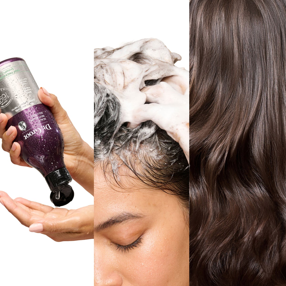 Dr. Groot shampoo bottle with biotin and prebiotics