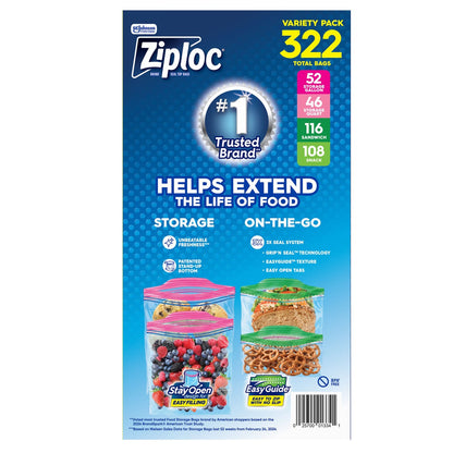 Ziploc food storage bags assorted sizes