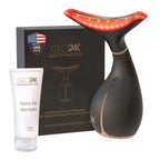 GLO24K face and neck rejuvenation device with gel