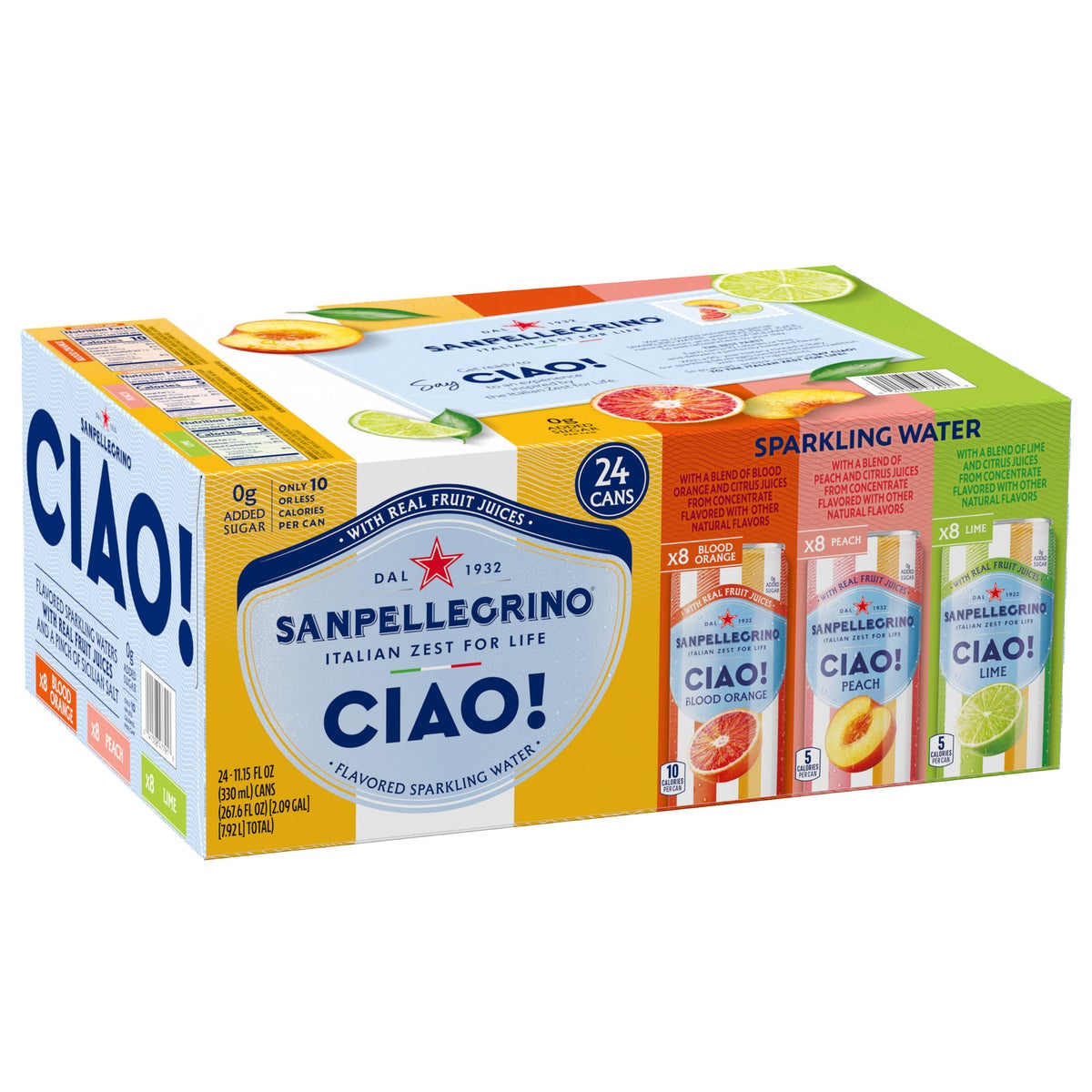 San Pellegrino Ciao sparkling water variety pack 24-count