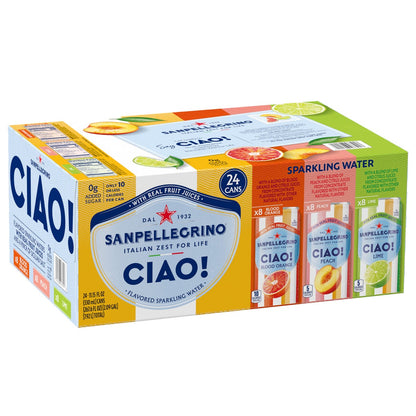 San Pellegrino Ciao sparkling water variety pack 24-count
