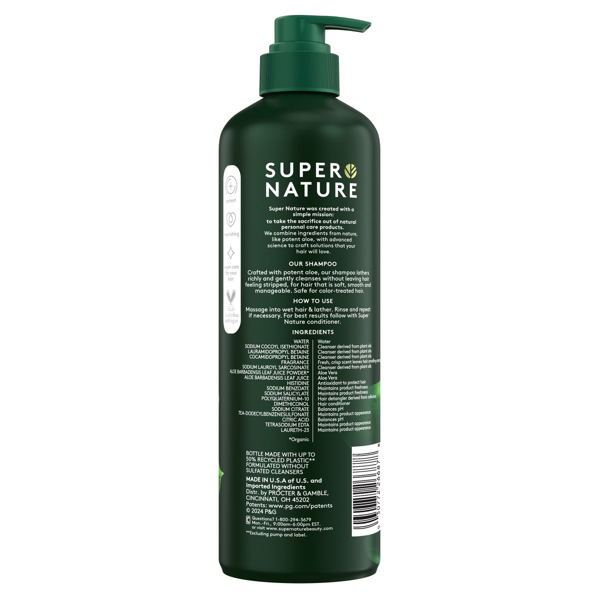 Rich-lather shampoo for gentle cleansing