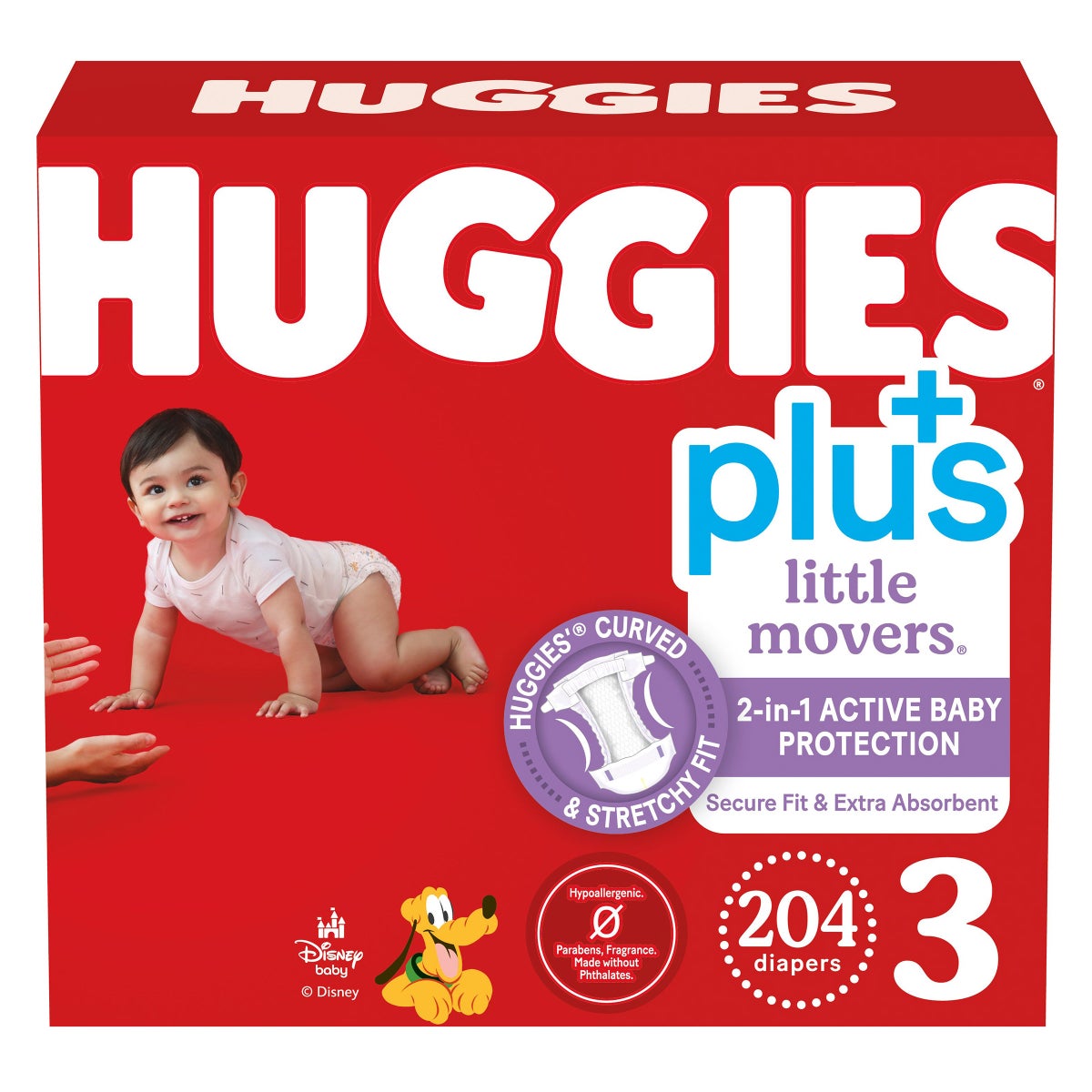 Huggies Plus diapers size 3 to 7 package