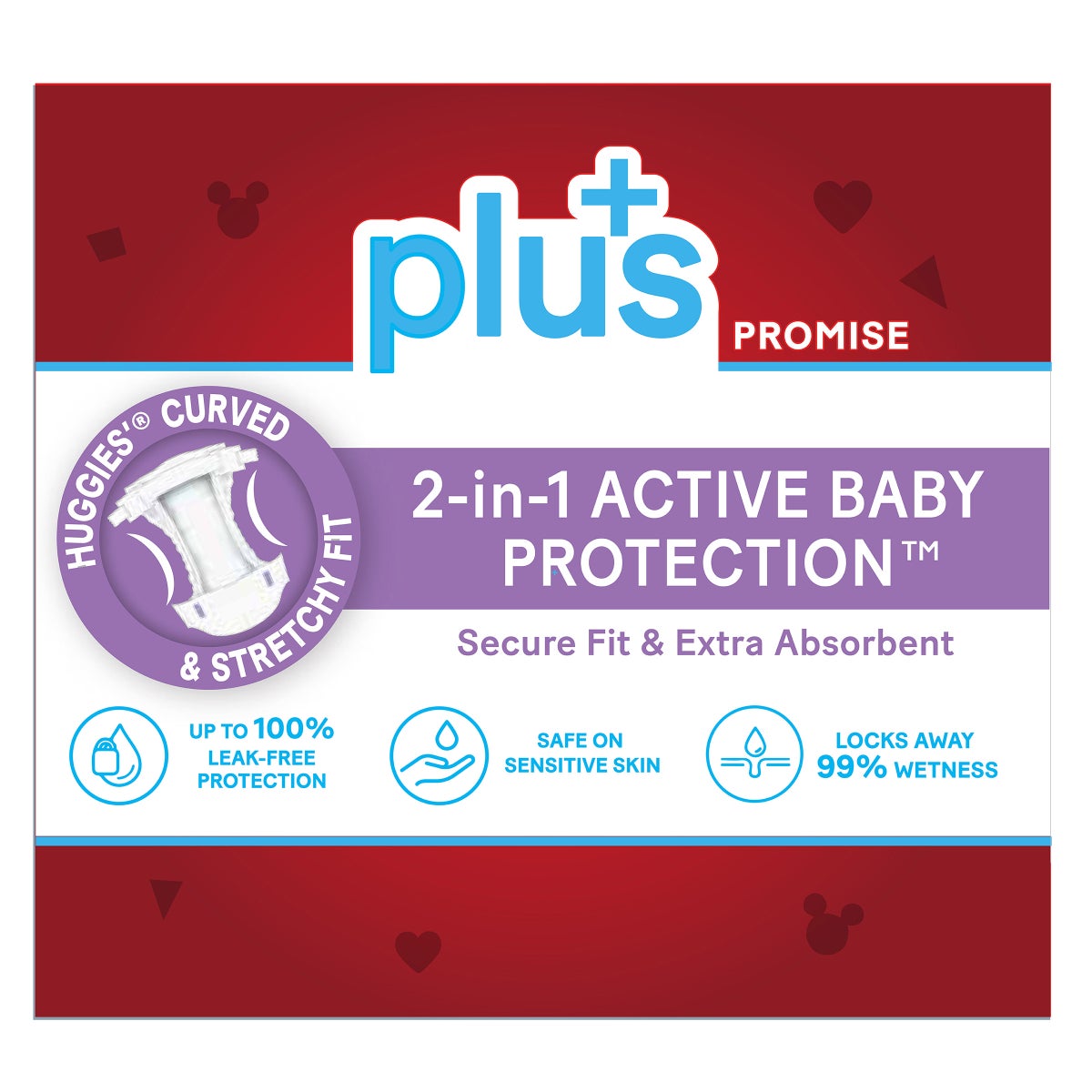 Huggies Plus baby diapers front view