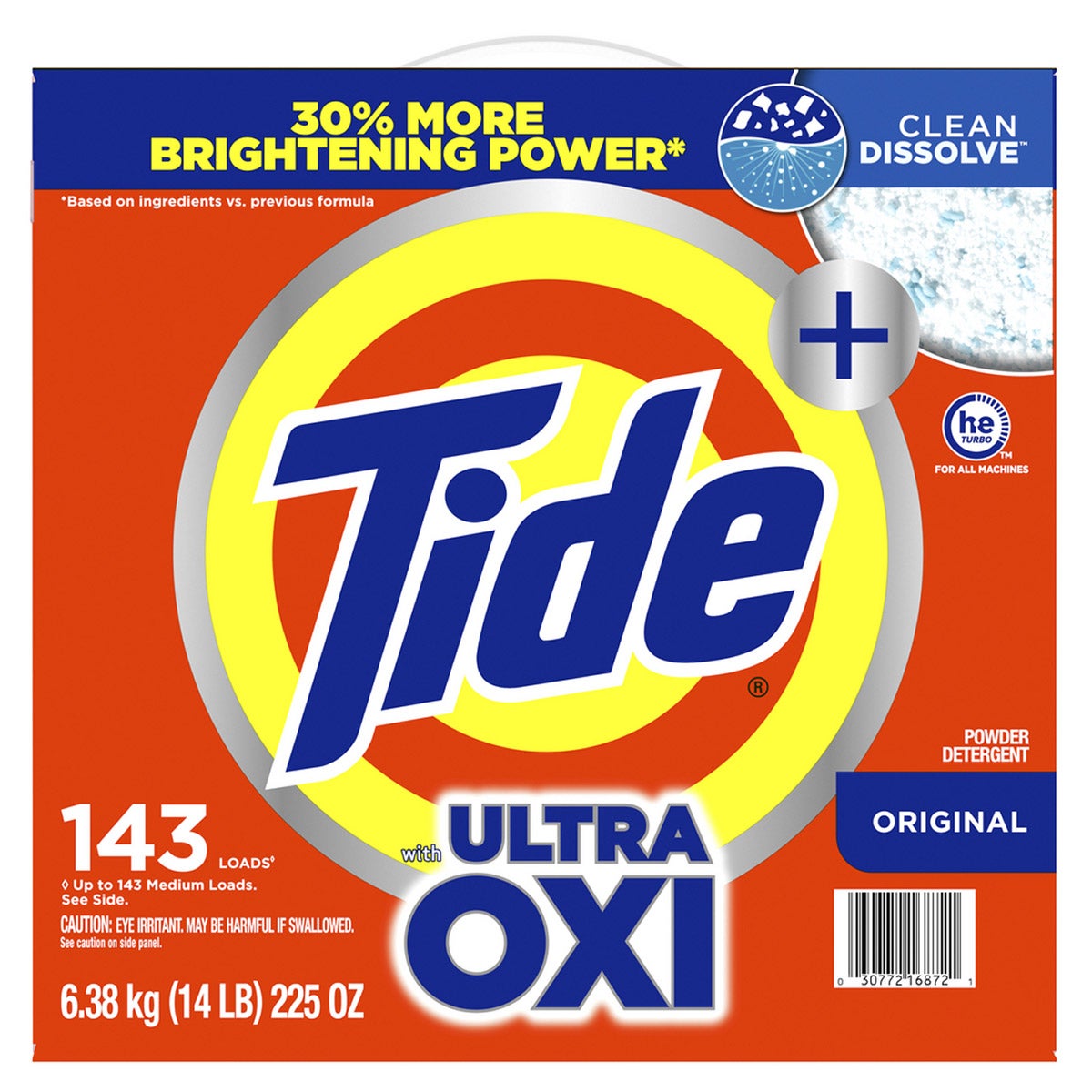 Tide Plus Ultra Oxi powder laundry detergent original 143 loads
