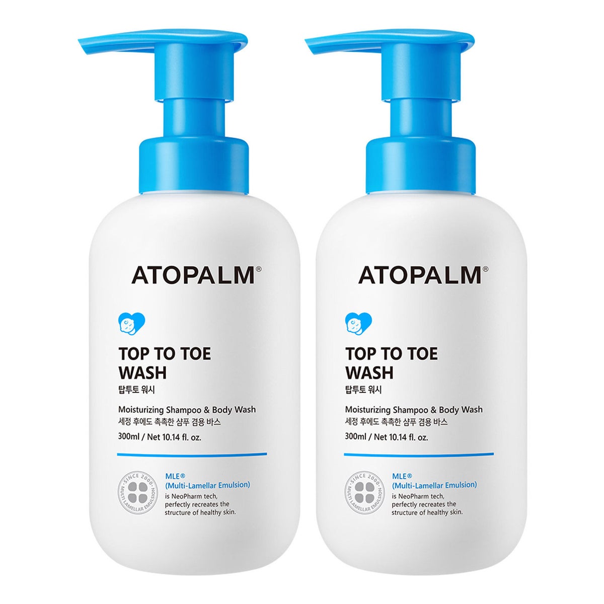 ATOPALM Top to Toe Wash 2-pack body wash and shampoo