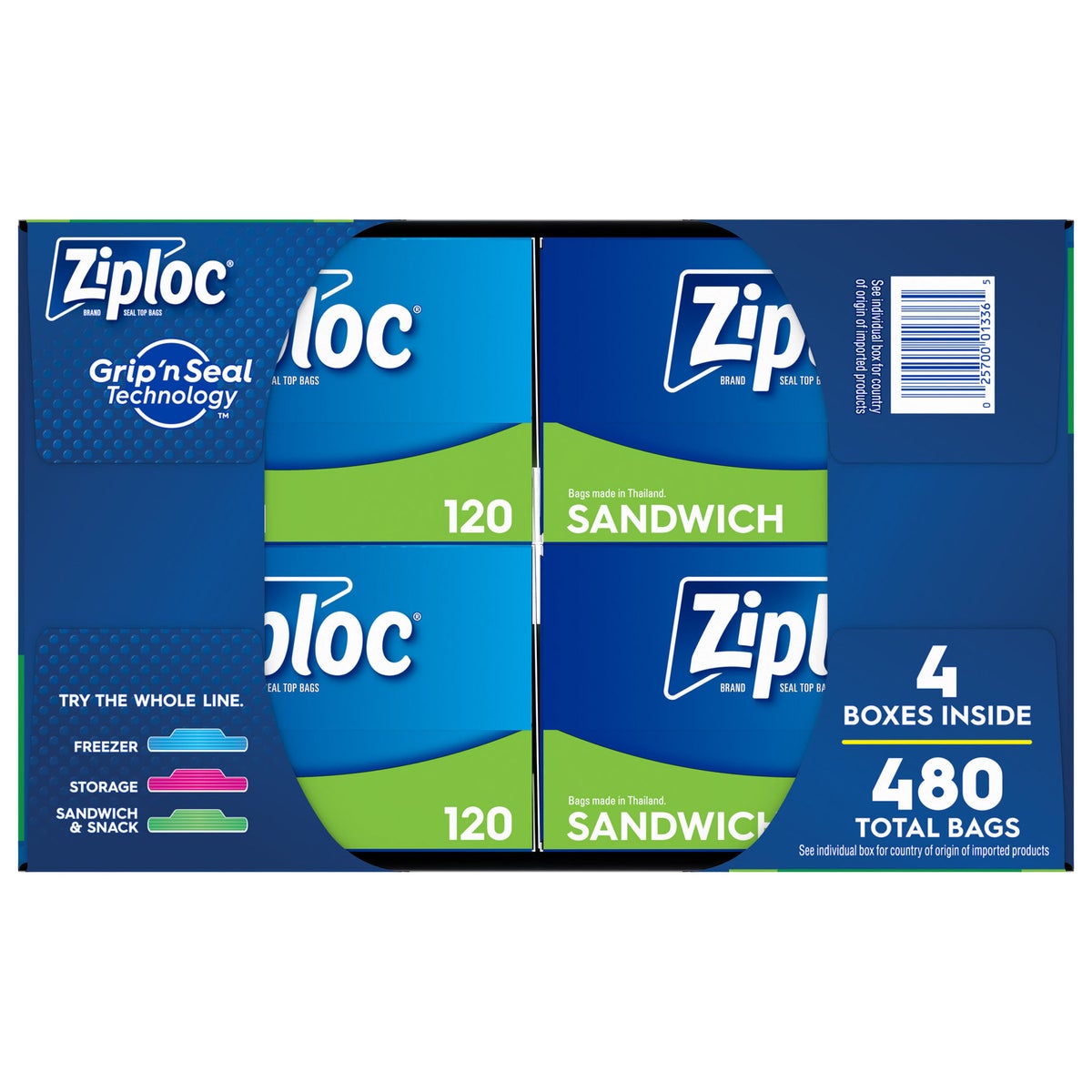 Ziploc food storage bags for lunches and snacks
