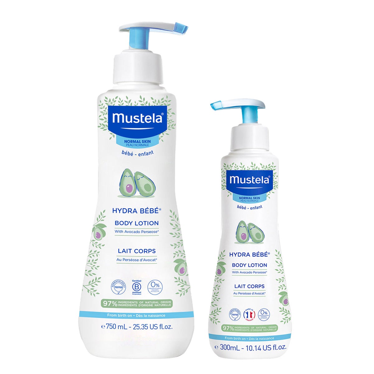 Mustela Hydra Bebe body lotion 2-piece set for babies