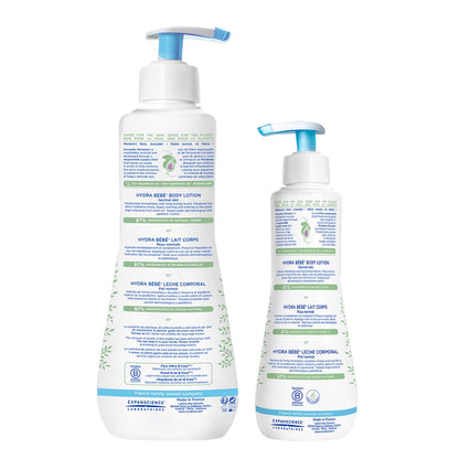 Mustela baby lotion set with pump bottle and travel size