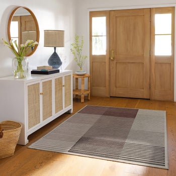 Ruggable teal flatwoven washable Gradasi rug 5 x 7