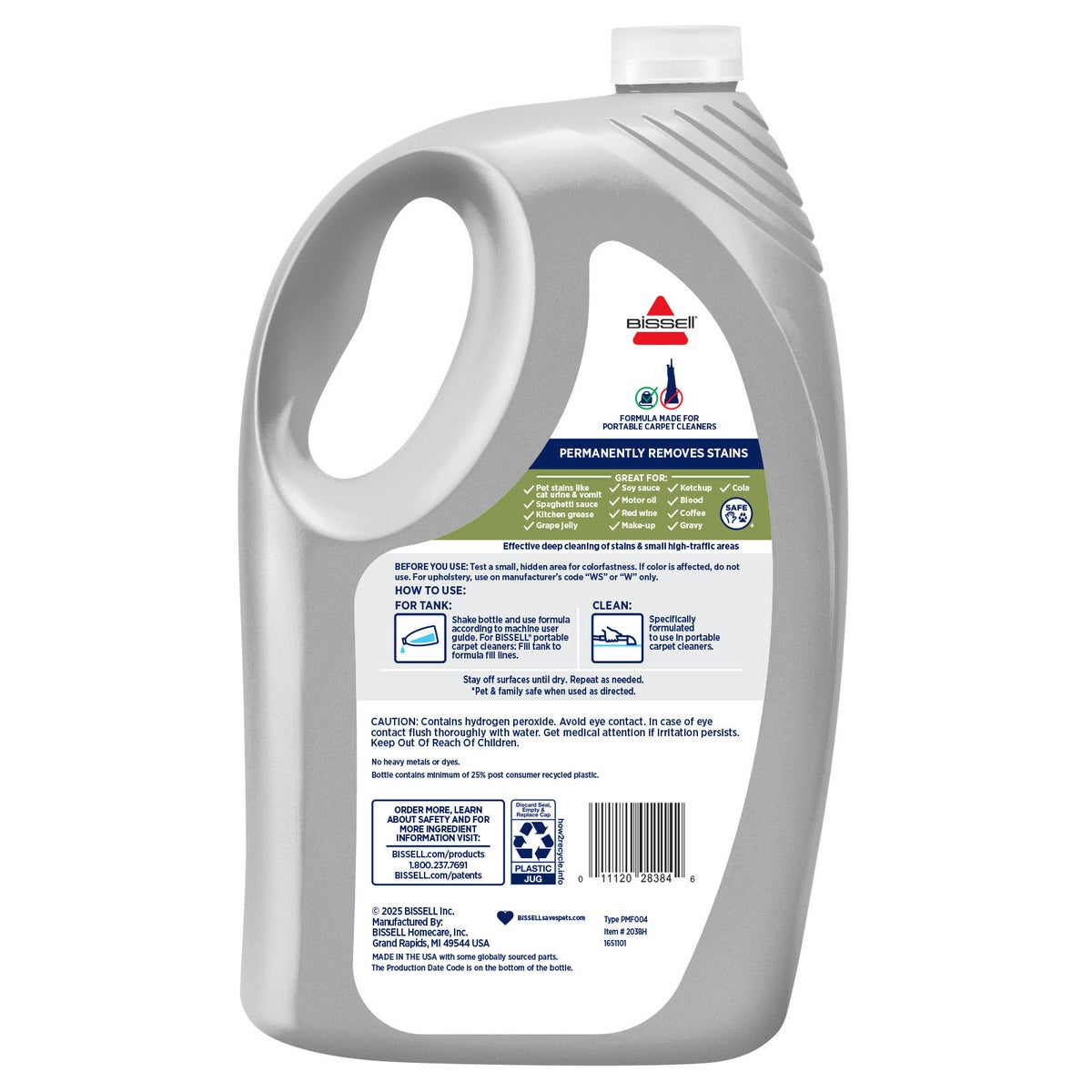 Bissell portable carpet cleaner stain removal formula