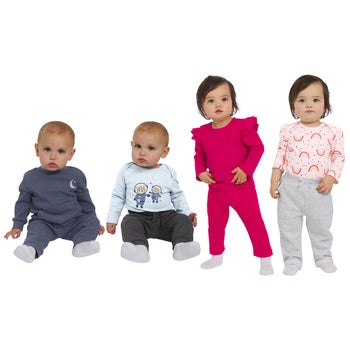 Baby pink thermal set with comfortable fit