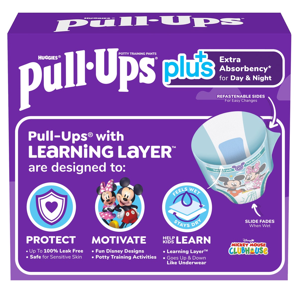 Pull-Ups Plus potty training pants front view