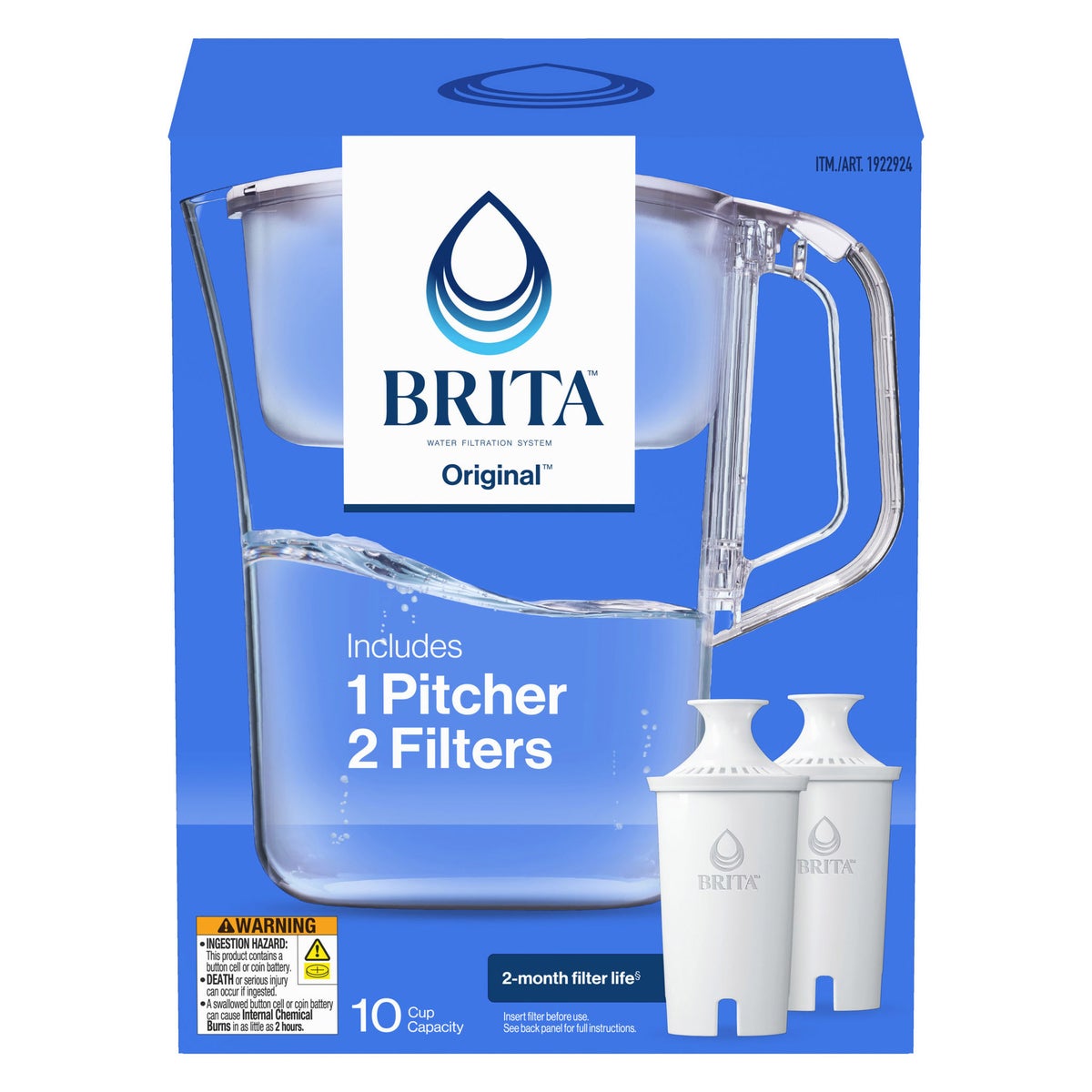 Brita Champlain 10-cup water filter pitcher