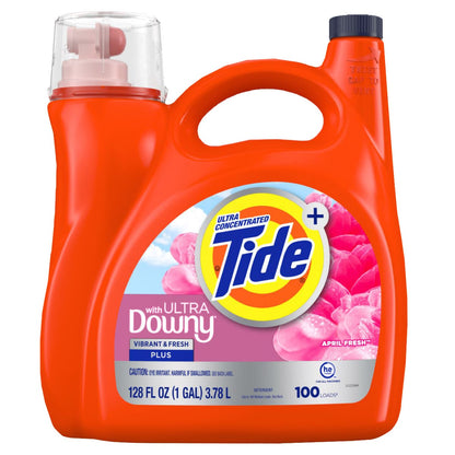 Tide Plus with Ultra Downy April Fresh liquid detergent bottle