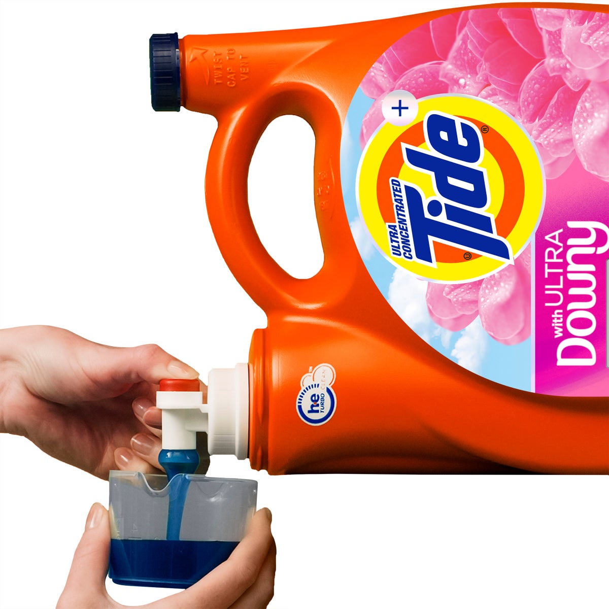 Tide Plus with Ultra Downy HE compatible detergent