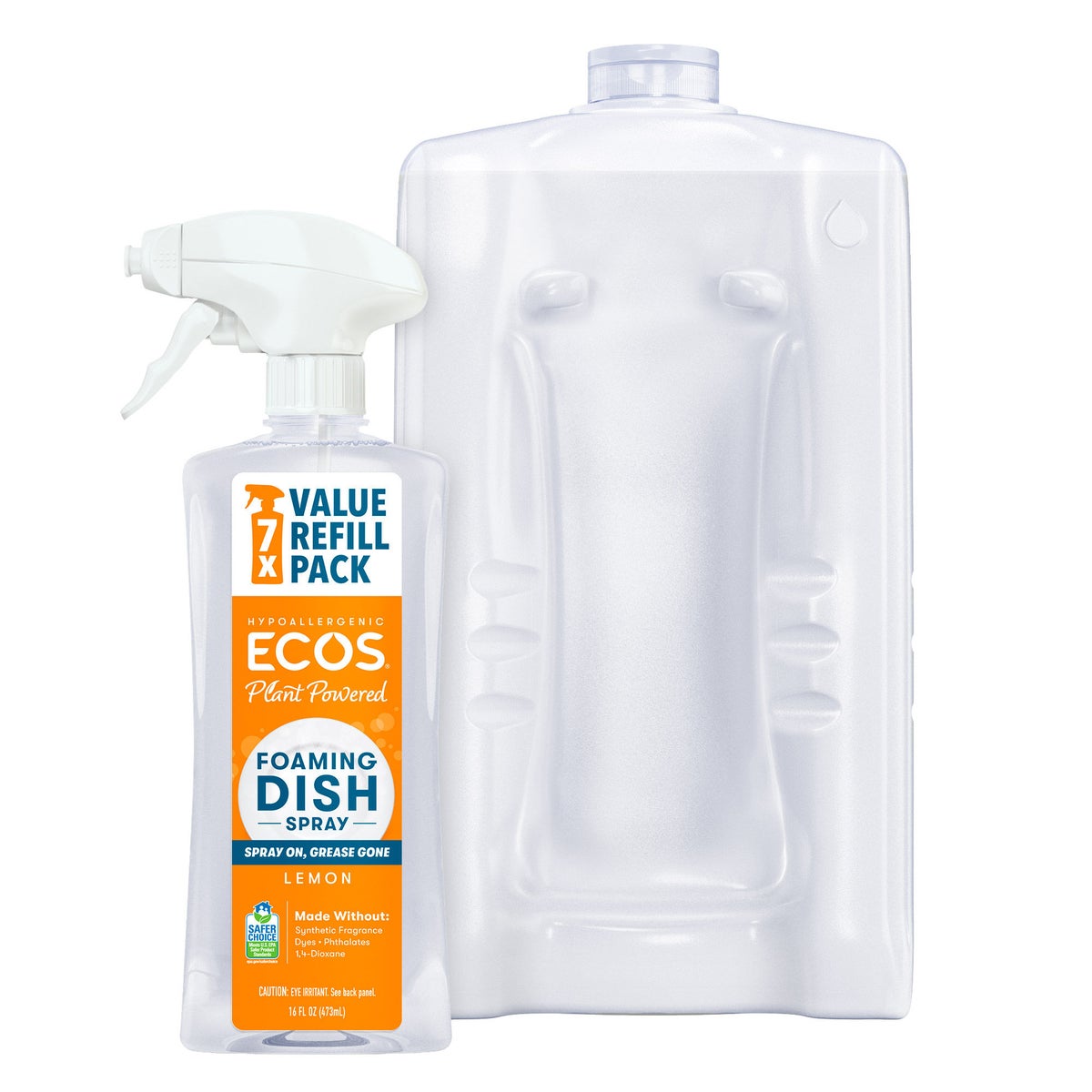 ECOS lemon foaming dish soap spray bottle