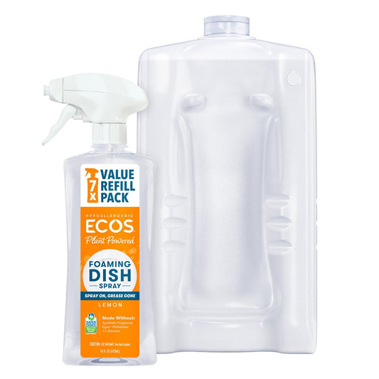 ECOS lemon foaming dish soap spray bottle
