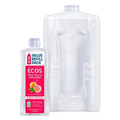 ECOS grapefruit liquid dish soap 16 fl oz bottle