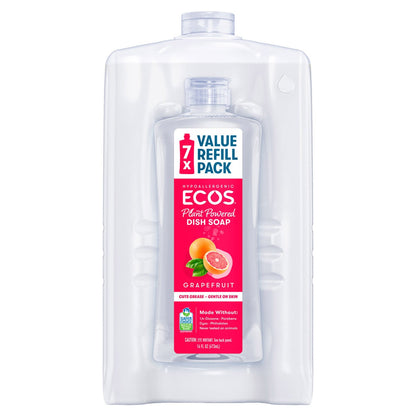 ECOS liquid dish soap grapefruit refill 96 fl oz