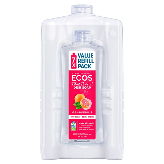 ECOS liquid dish soap grapefruit refill 96 fl oz