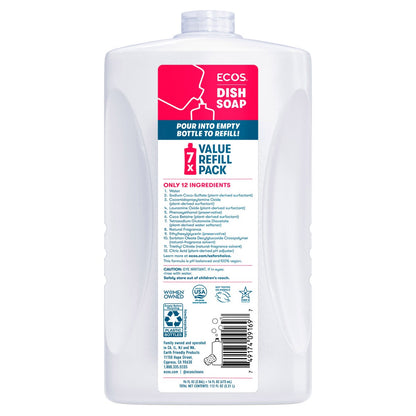 ECOS dish soap set with bottle and refill