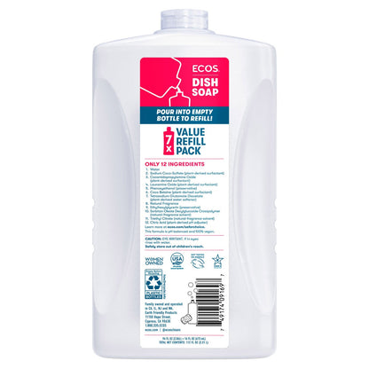 ECOS dish soap set with bottle and refill