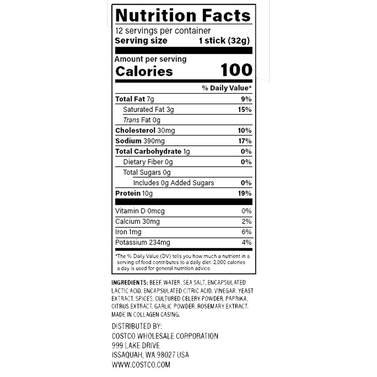 Grass-fed beef sticks 1.15 oz snack pack