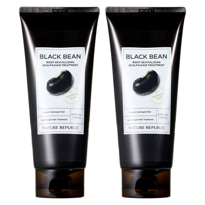 Nature Republic Black Bean scalp and hair treatment 2-pack