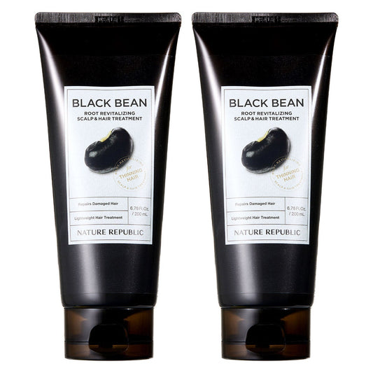 Nature Republic Black Bean scalp and hair treatment 2-pack