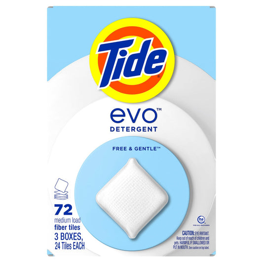 Tide Evo Free & Gentle laundry detergent tiles 72 count