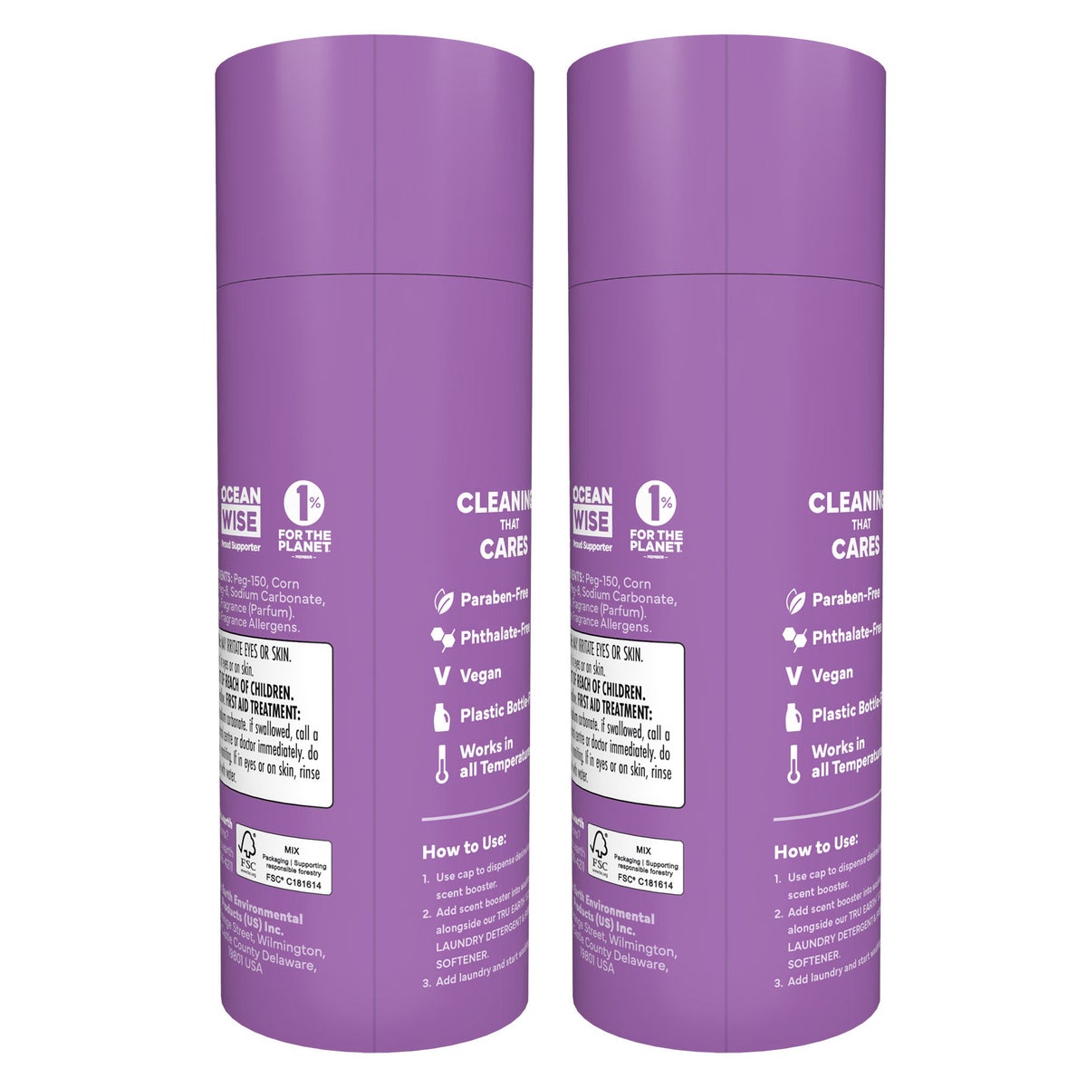 Tru Earth laundry scent boosters two-canister pack