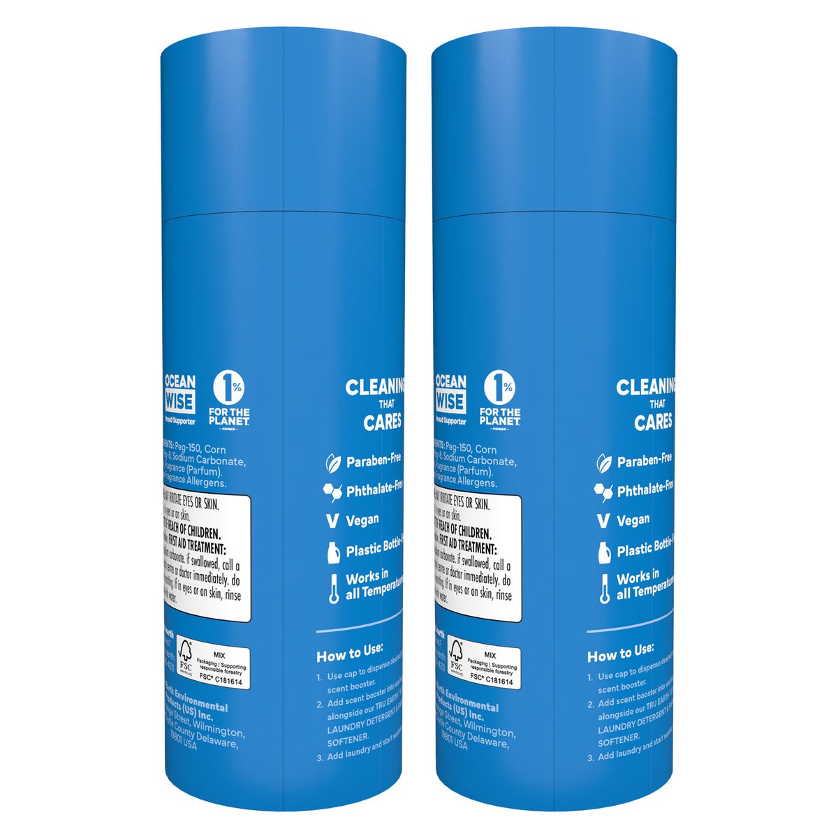 Tru Earth laundry scent boosters two-canister set