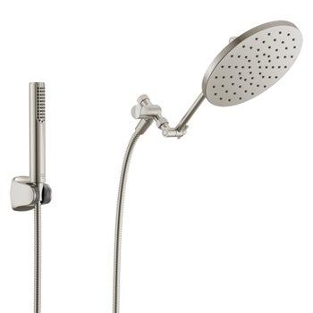 Delta matte black adjustable shower head with hand shower