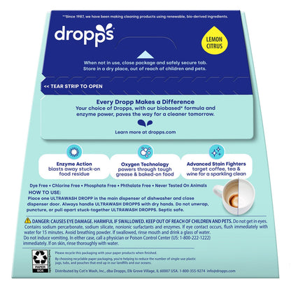 Biobased dishwasher detergent pacs with fresh lemon citrus scent