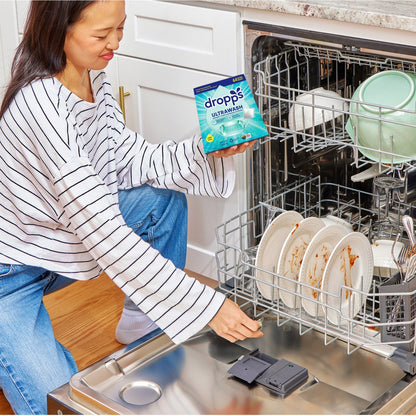 Dropps dishwasher pacs for tough grease and stuck-on food