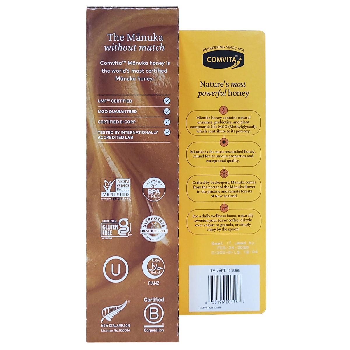 Raw certified Manuka honey by Comvita