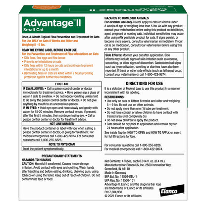 Advantage II 2-count cat flea treatment pack
