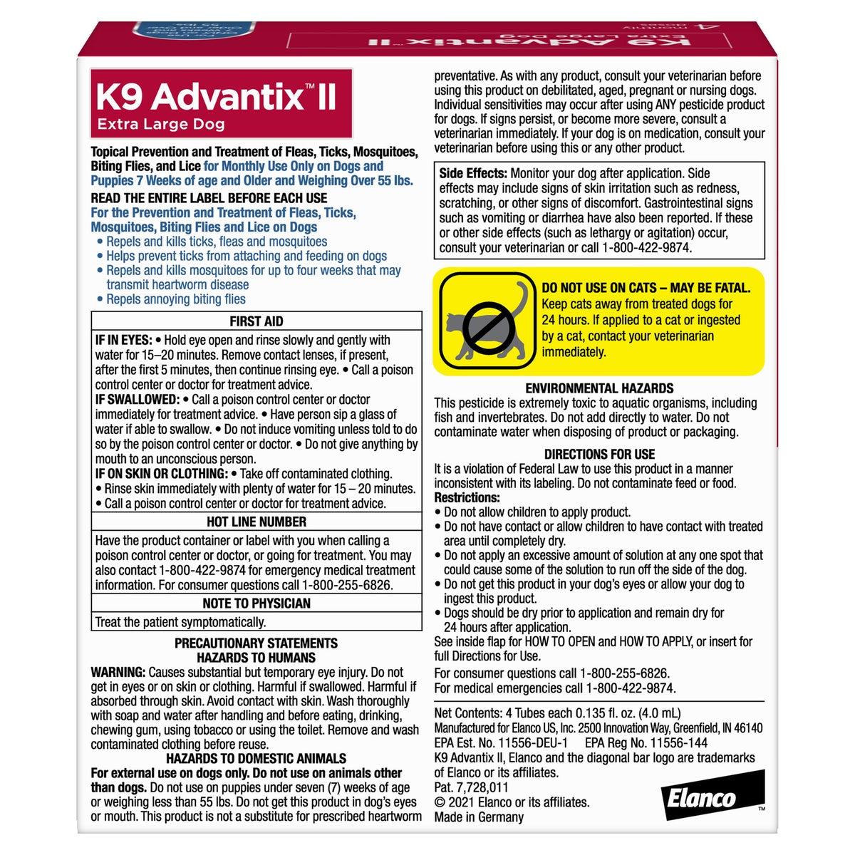K9 Advantix II 4-dose flea and tick treatment pack for dogs