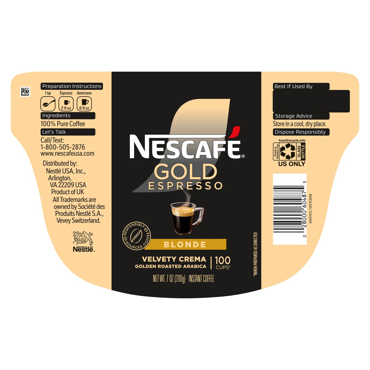 NESCAFÉ Gold Blonde espresso coffee jar