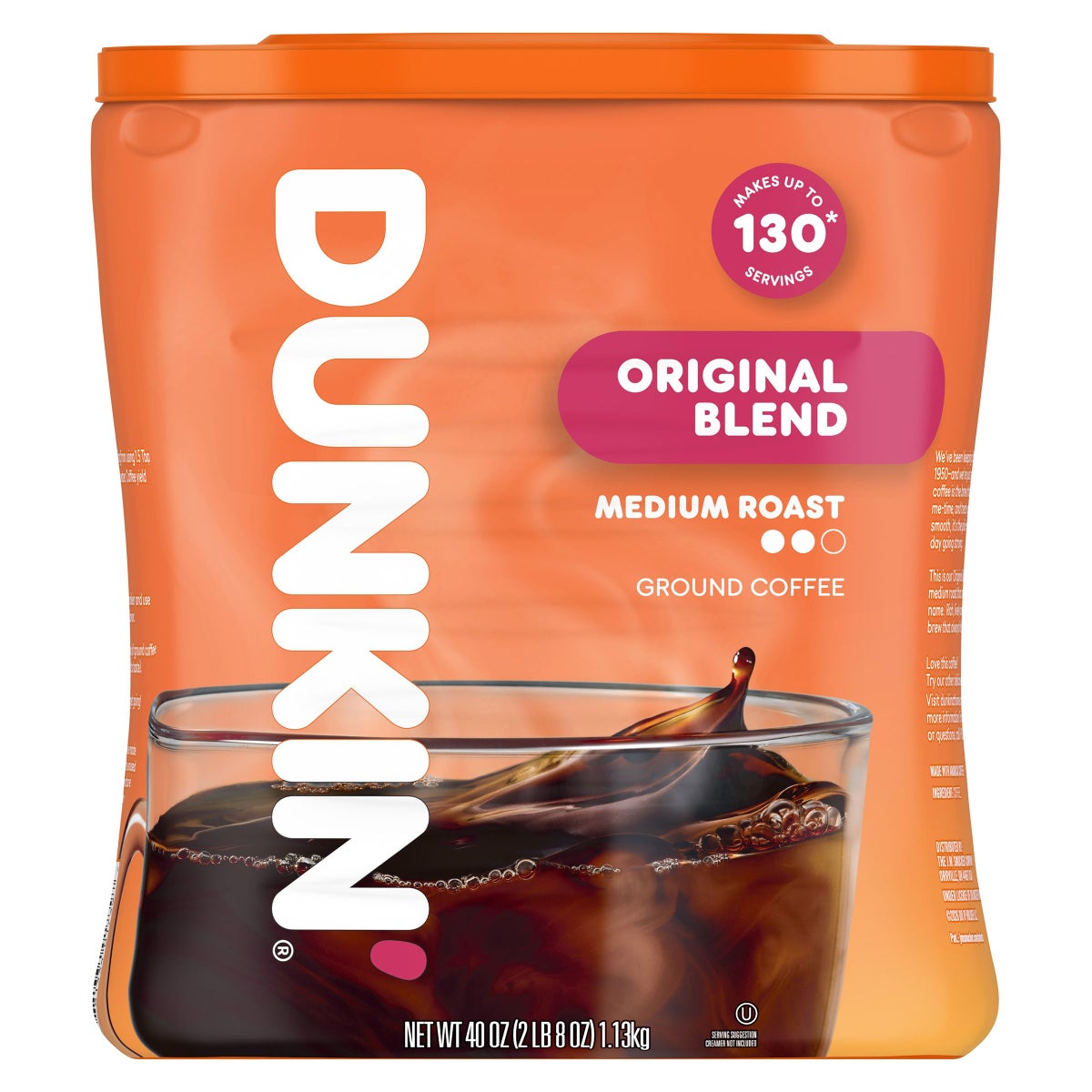 Dunkin' Donuts Original Blend medium roast ground coffee 40 oz