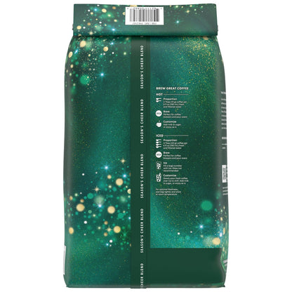 Starbucks seasonal coffee bag with cocoa and dried fruit notes