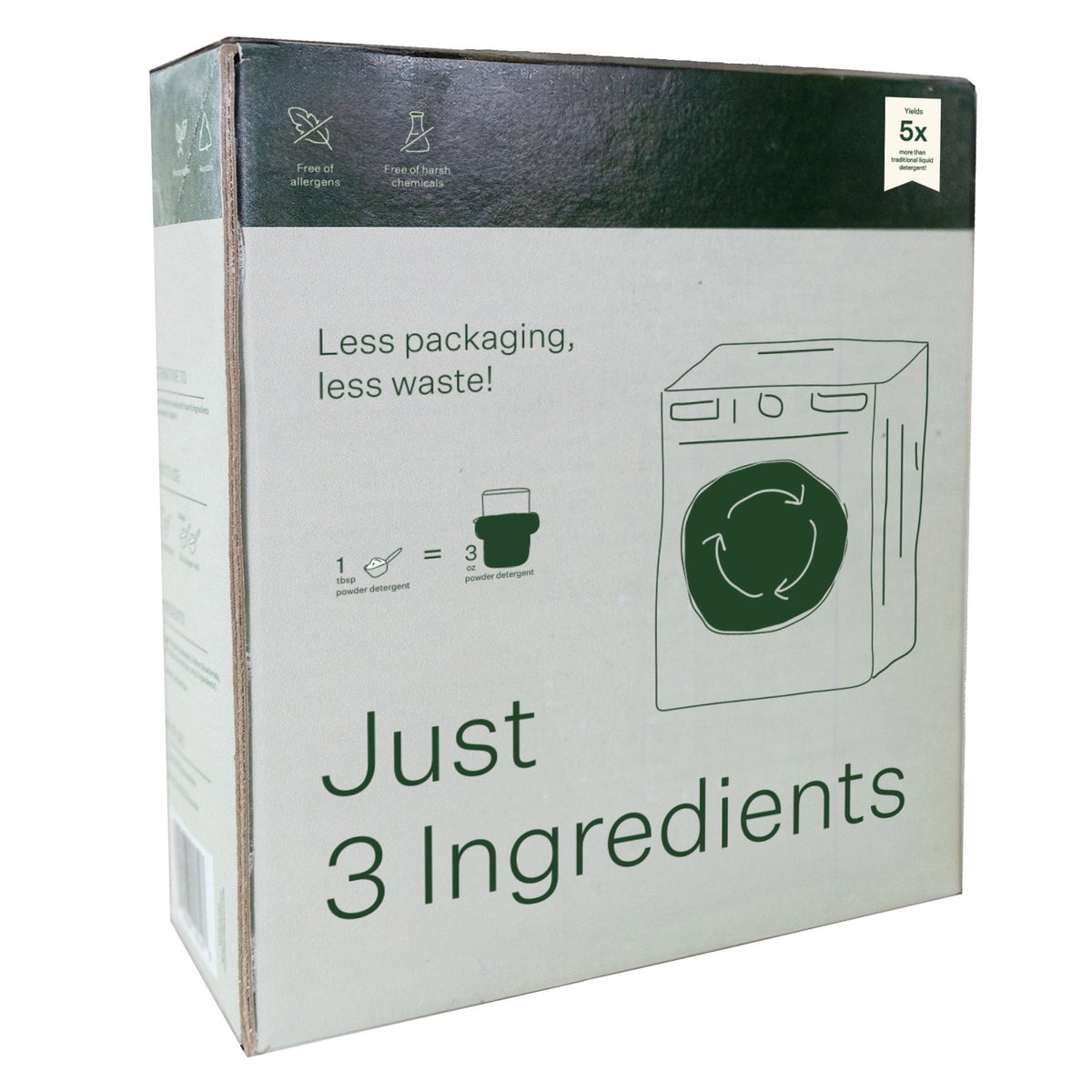 158 oz laundry detergent package with simple ingredients