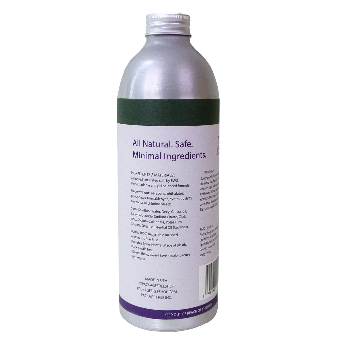 Package Free multi-purpose cleaner refill bottles